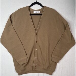 Vintage Classics by Palmland Acrylic Cardigan Men X Large Beige Grandpa Sweater